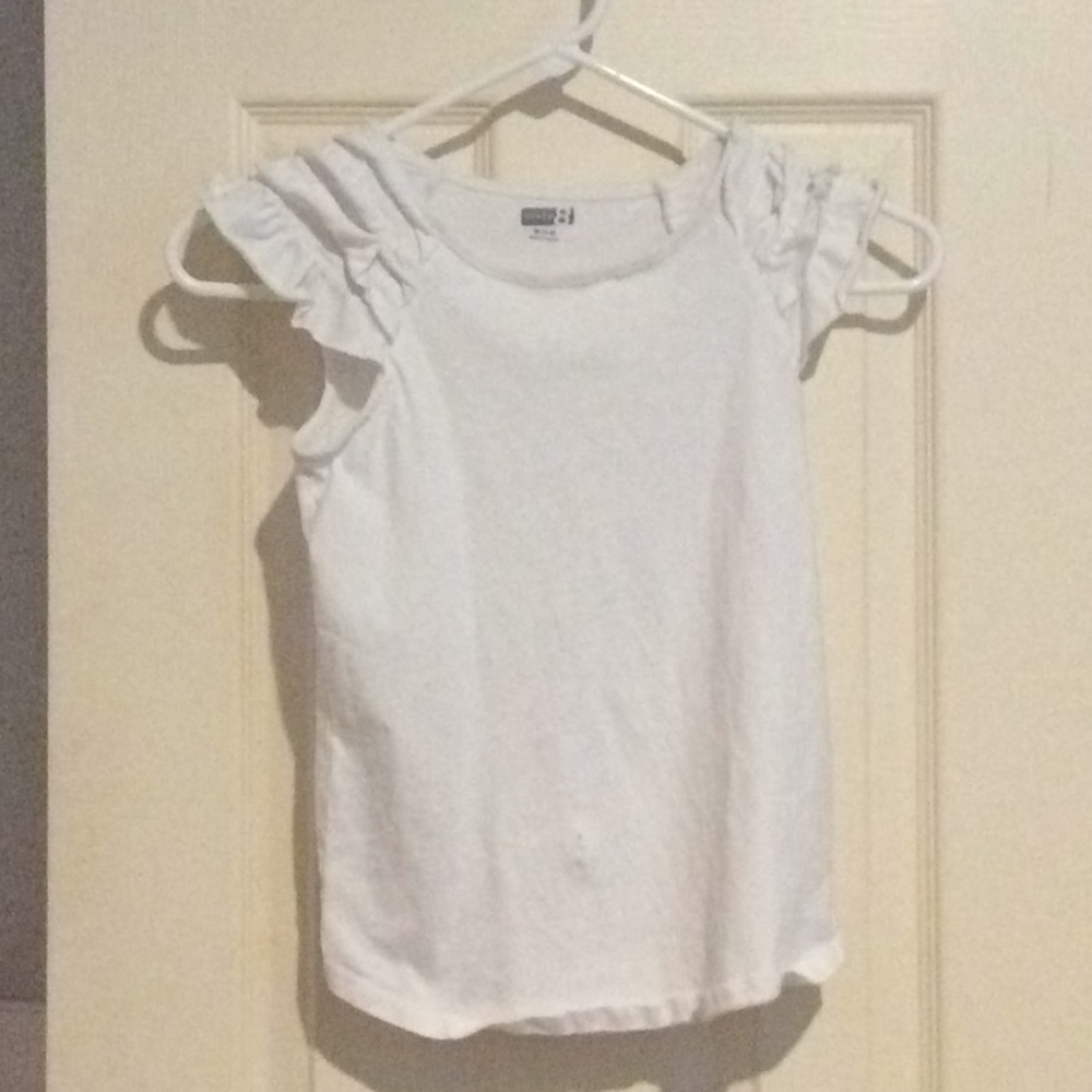 White Ruffled top